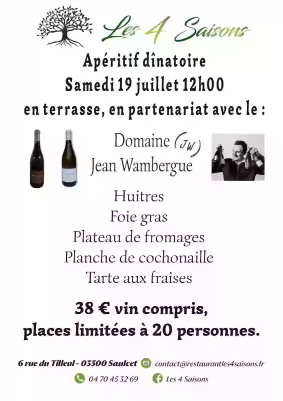 Les 4 Saisons - restaurant SAULCET - manger a SAULCET